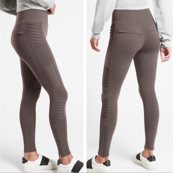 athleta delancey moto tight in coffee house brown size xs - Picture 7 of 7